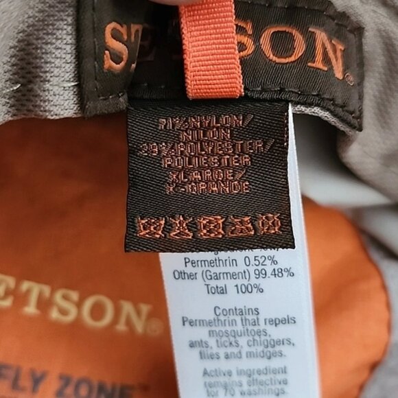 STETSON Unisex No Fly Zone Sun Guard Insect Repellent Beige Khaki Hat - Picture 13 of 16